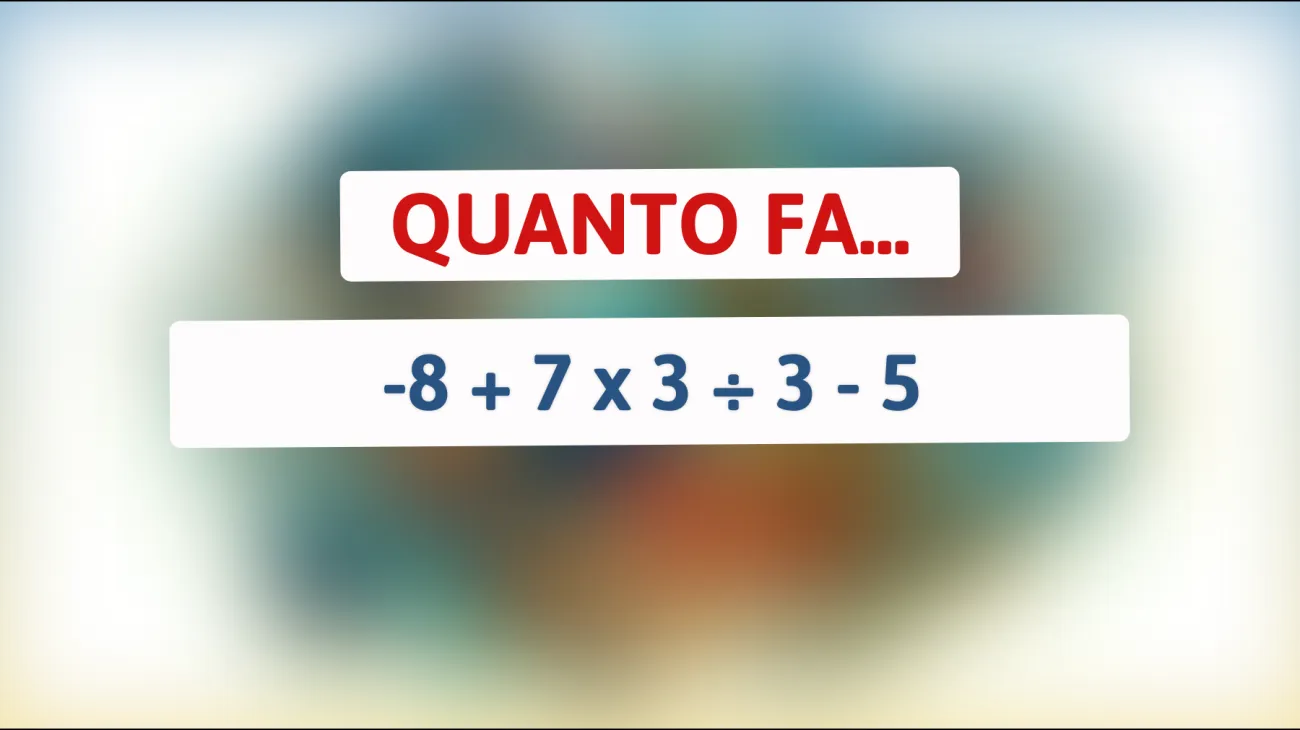 Se risolvi questo enigma matematico, sei davvero un genio! Prova a sfidare te stesso con questo quesito solo per menti brillanti!"