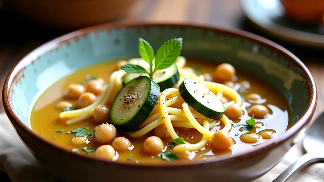 Stracciatella ai ceci zucchine novelle uova"